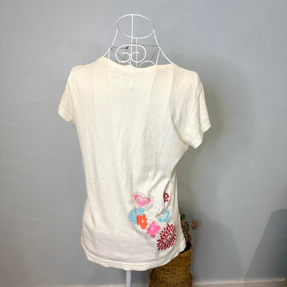 Cute vintage y2k Roxy floral logo t-shirt - Picture 6 of 8
